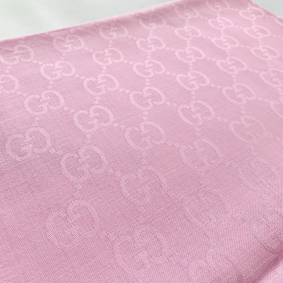 The Gucci Monogram GG Long Scarf in Rose Pink - Picture 4 of 12